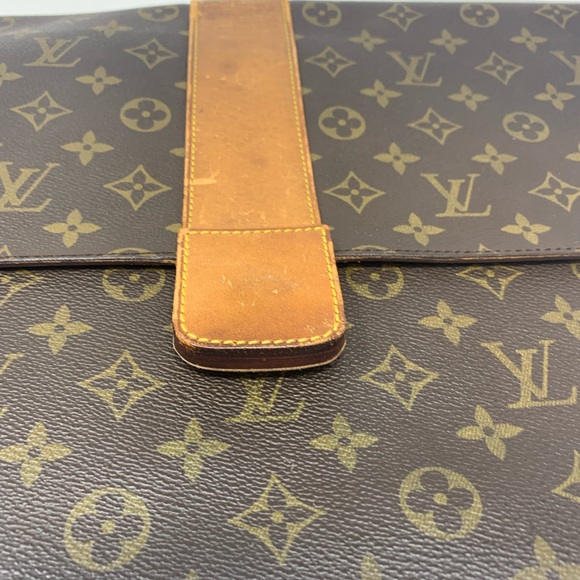 Louis Vuitton LV Brief Case Browns Monogram VINTAGE - Picture 3 of 14